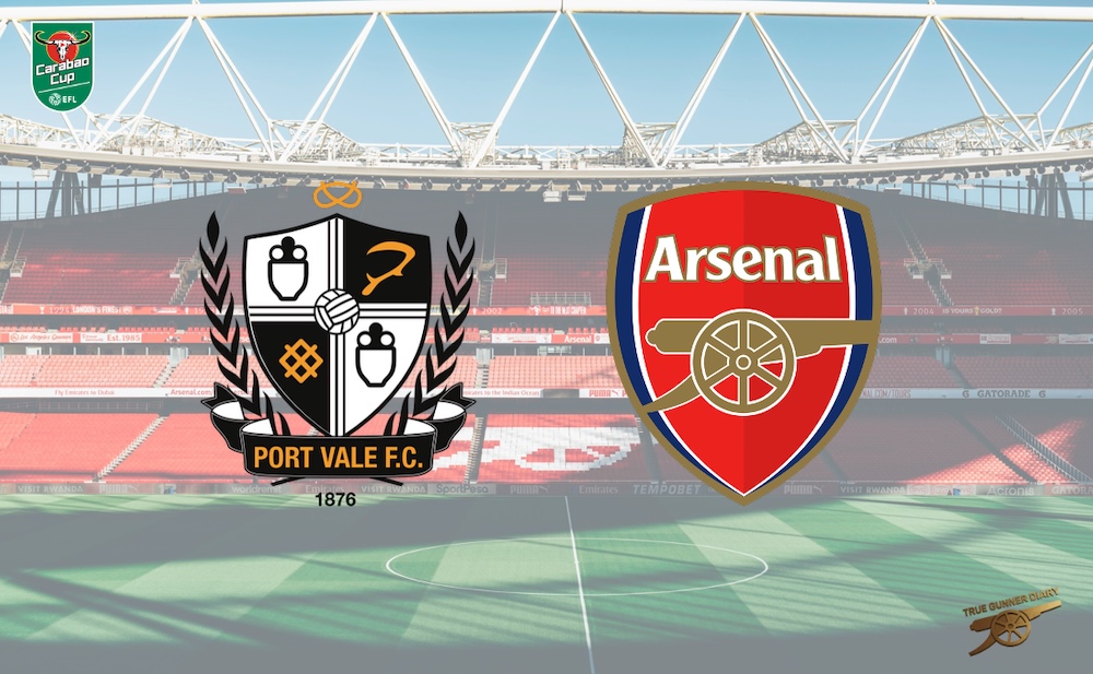 Arsenal zahájí cestu EFL Cupem na půdě třetiligového Port Vale